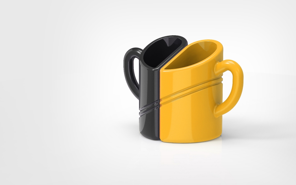 Industrial design - 3d model cups