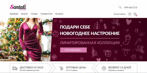 Разработка интернет банеров (слайдшоу) для компании Santali