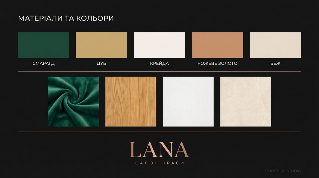 Brand identity of LANA beauty salon